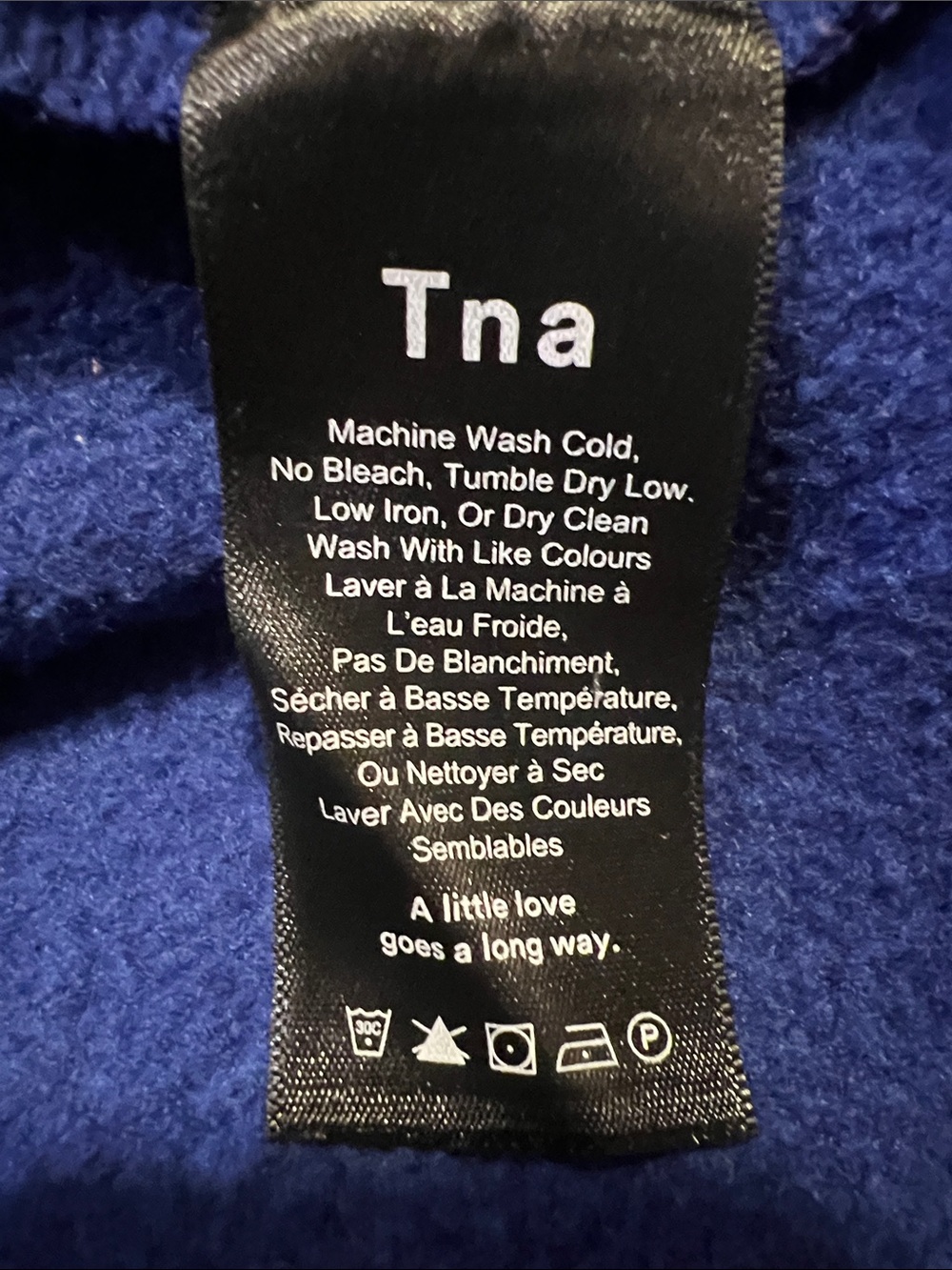 Vintage TNA Royal Blue Cropped Hoodie - Picture 15 of 15
